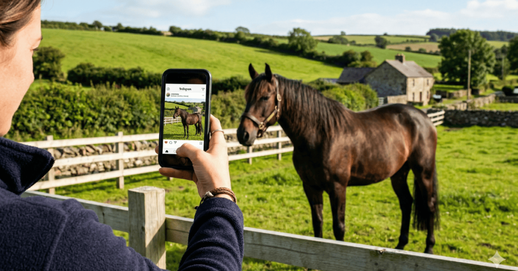 social media photo horses